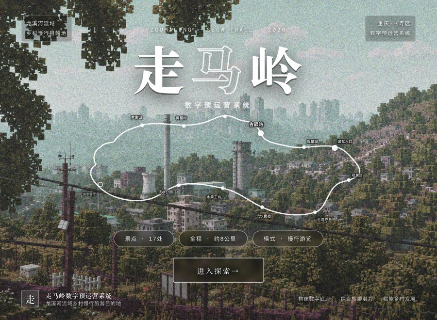 平板端展示走马岭系统响应式首页
